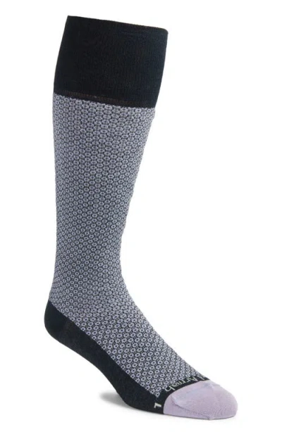 Edward Armah Neat Tall Compression Dress Socks In Navy/grey
