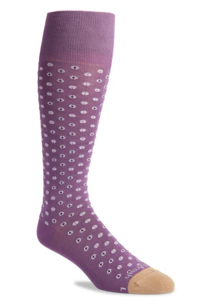 Edward Armah Neat Tall Dress Socks In Purple