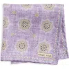 Shop Edward Armah Paisley & Medallion Reversible Silk Pocket Square In Lavender