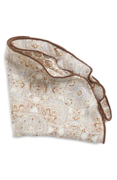 Edward Armah Persian & Medallion Print Reversible Silk Pocket Circle