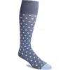 Edward Armah Shadowed Dots Tall Dress Socks In Cool Gray