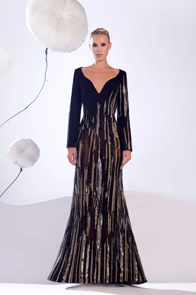 Edward Arsouni All-over Embroidered Gown In Multi