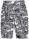 Edward Crutchley Abstract-pattern Silk Shorts