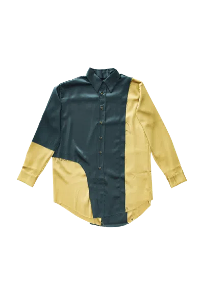 Edward Cuming Abstract Cut-off Shirt Green