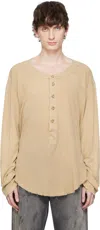 Edward Cuming Beige Light Cotton Pull-me-over Henley In Neutral