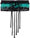 Edward Cuming Black & Green Madame Cummerbund Belt In Multi