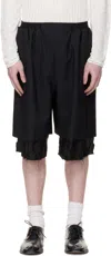 Edward Cuming Black Exploded Lining Shorts In Black