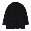 Edward Cuming Black Half Lined Oversized Blazer In Black