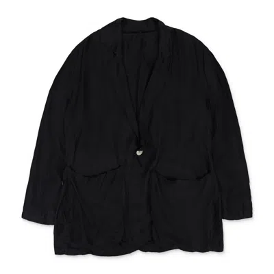 Edward Cuming Black Half Lined Oversized Blazer