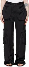 Edward Cuming Black Patch Pocket Trousers In Black