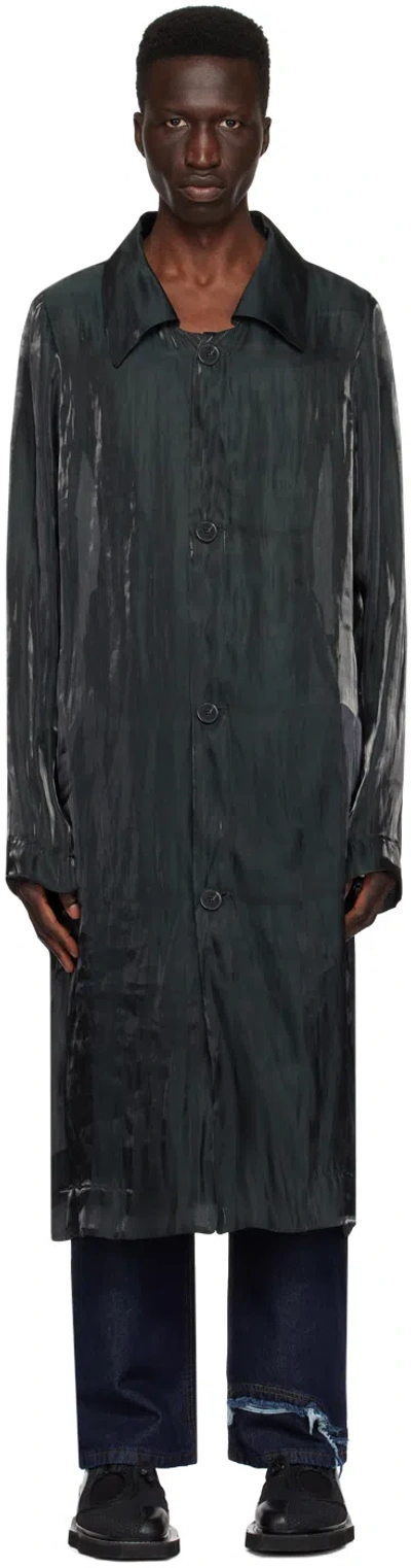 Edward Cuming Black Semi-sheer Coat