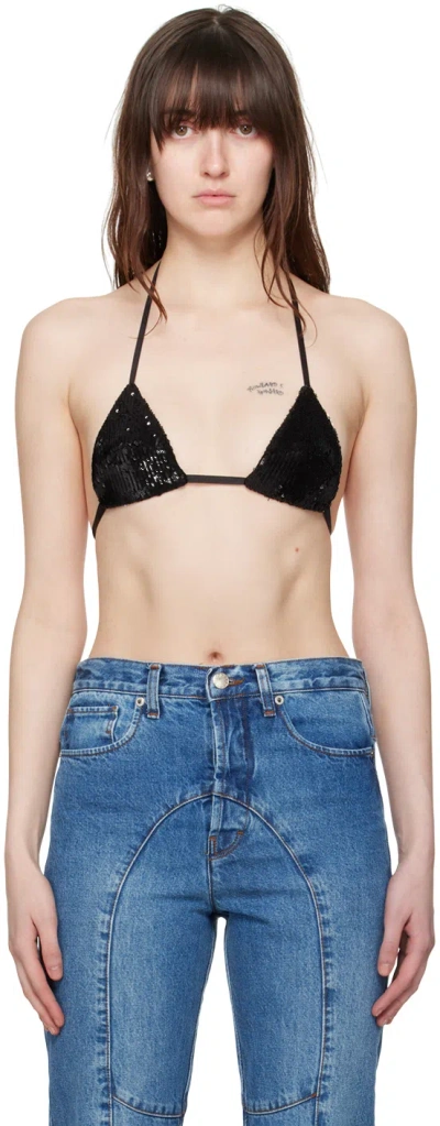 Edward Cuming Black Sequin Bra