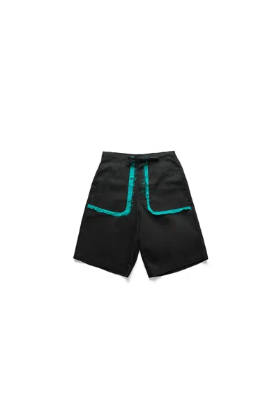 Edward Cuming Black/teal Bermuda Shorts