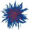 Edward Cuming Blue & Red Crying Flower Brooch In Blue-red