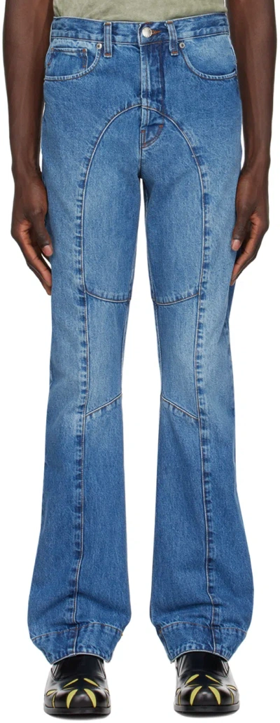 Edward Cuming Blue Paneled Jeans