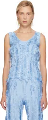Edward Cuming Blue Scratch The Itch Tank Top In Blue