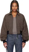 Edward Cuming Bottom-heavy Bomber Jacket In Brown