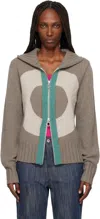 Edward Cuming Brown Vortex Window Sweater In Brown