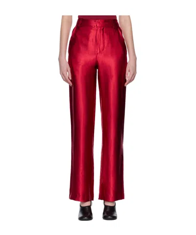 Edward Cuming Casual Pants With Belt Loops In Red