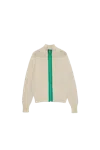 Edward Cuming Chakra Knit Track Jacket Beige