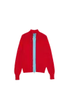 Edward Cuming Chakra Knit Track Jacket Red