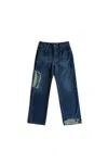 Edward Cuming Circle Inset Mid Wash Blue Jeans