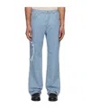 Edward Cuming Circle Window Jeans In Blue