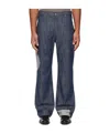 Edward Cuming Navy Circle Window V01s Jeans In Blue