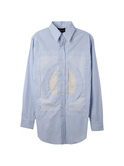 Edward Cuming Collage-design Shirt In Blue