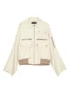 Edward Cuming Cotton Bomber Jacket In White