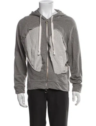Pre-owned Edward Cuming Crew Neck Long Sleeve Hoodie In Grey