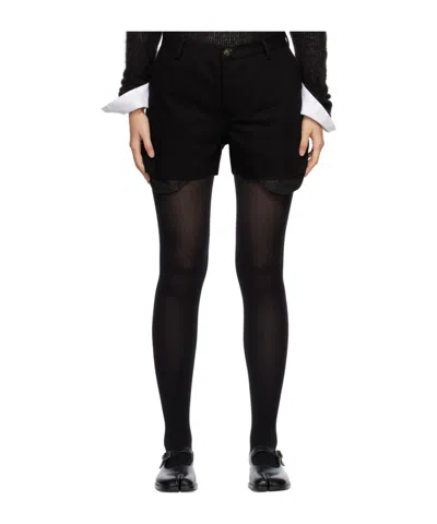 Edward Cuming Cut-off Belt Loop Shorts In Black