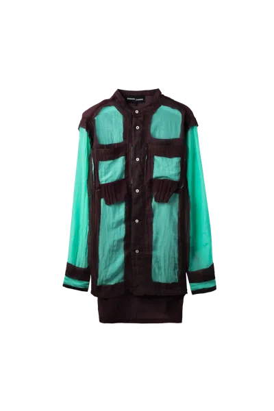 Edward Cuming Double Layer Shirt Green