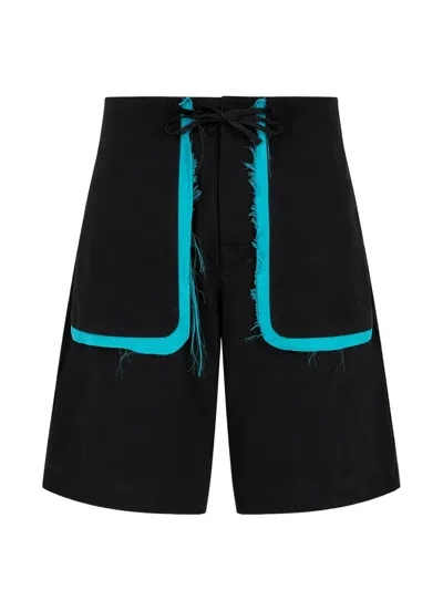 Edward Cuming Drawstring Trim Shorts In Black