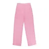 Edward Cuming Dyed And Bleached Muslin Pink Straight Pants In Pink