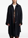 Edward Cuming Frayed Coat In Blue