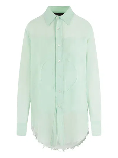 EDWARD CUMING FRAYED-EDGE BUTTON-DOWN SHIRT
