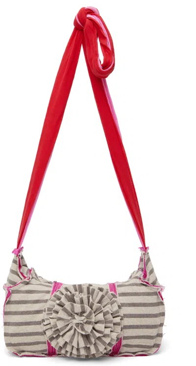 Edward Cuming Gray & Pink Crema Bag In Grey-light Grey-pink