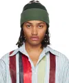 Edward Cuming Green Top-view Beanie In Green