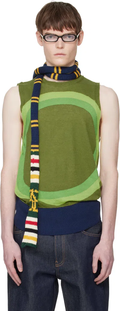 Edward Cuming Green Vortex Tank Top