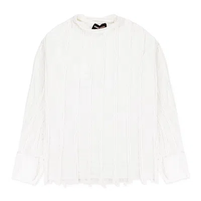 Edward Cuming Hajt Hand Appliqued Jersey White T-shirt