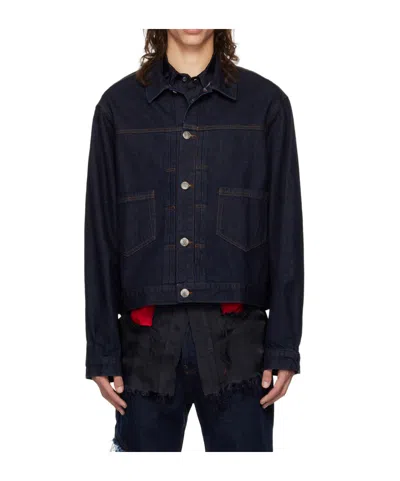 Edward Cuming Knife Pleat Denim Jacket