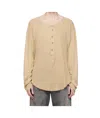 Edward Cuming Beige Light Cotton Pull-me-over Henley In Neutral