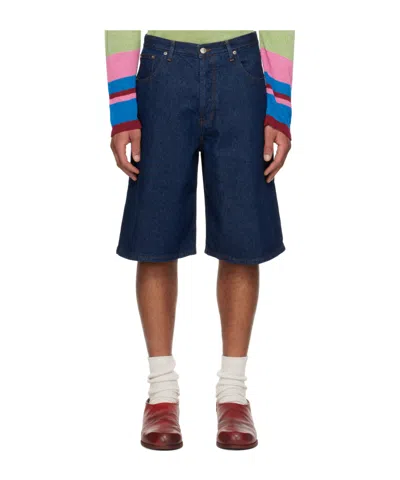 EDWARD CUMING LIGHTWEIGHT CIRCLE WINDOW DENIM SHORTS