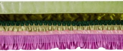 Edward Cuming Multicolor Frilly Belt In Gray