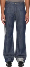 Edward Cuming Navy Circle Window V01s Jeans In Blue