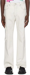 Edward Cuming Off-white Circle Window Jeans In Off-white