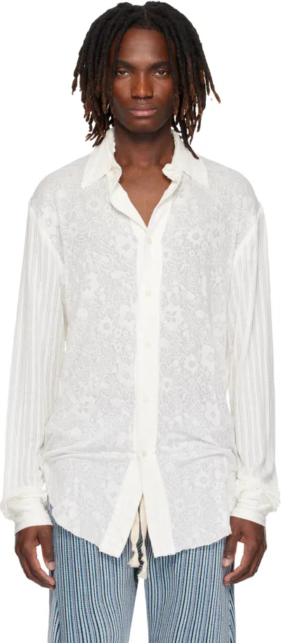 Edward Cuming Off-white Kitchen Curtain Shirt