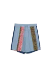 Edward Cuming Patch Slash Shorts Blue