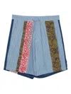 Edward Cuming Patchwork Performance Shorts In Blue